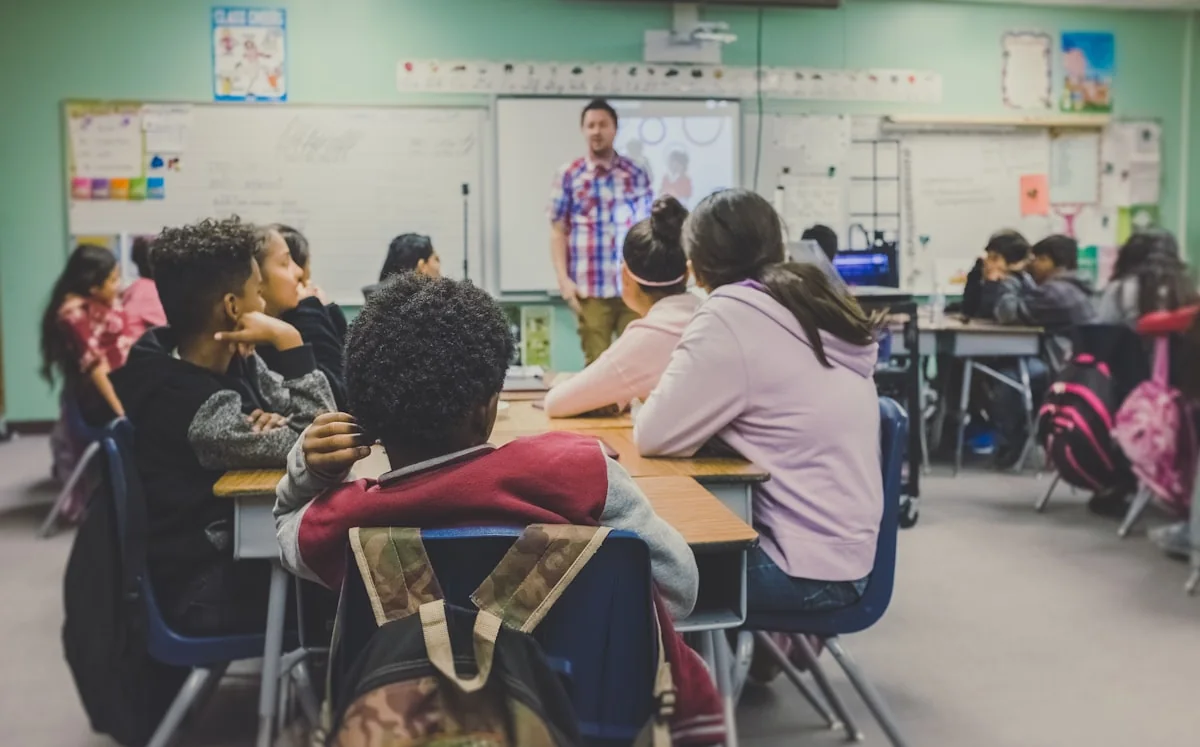 Students in a classroom training environment